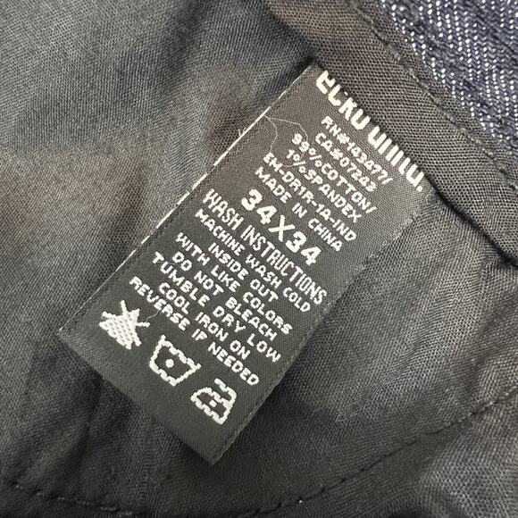 Ecko Unltd Jeans Mens 34x34 Blue Denim Relaxed Fit Loose Y2K Grunge Skater - Picture 8 of 11